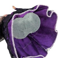 Vintage 1960s Spanish Flamenco Dancer Doll, Purple Dress, Black Lace, 11 Inches, Collectible Doll, Gift for Doll Collectors, Vintage Decor