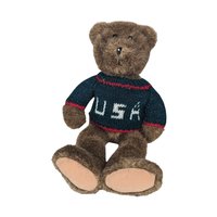 Vintage Sweater Bear Plush Pair - Gund Apple Sweater Teddy, Commonwealth USA Sweater Bear - Collectible Plushies, Vintage Toys, Gift Ideas