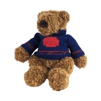 Vintage Sweater Bear Plush Pair - Gund Apple Sweater Teddy, Commonwealth USA Sweater Bear - Collectible Plushies, Vintage Toys, Gift Ideas
