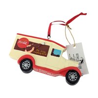 2001 Kurt Adler Coca-Cola Ornament Set, 4 Piece, Truck and Car Ornaments, Collectible Christmas Decor