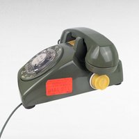 Vintage 1970s Olive Green Rotary Telephone, Bell System Style Desk Phone, Authentic Mid Century Decor, Untested Prop Phone