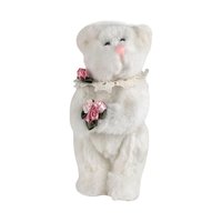 Vintage White Teddy Bears, Joan Chesney Jointed Bear, Berkeley Designs Floral Bear, Collectible Plush Toys, Gift for Collector
