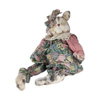Vintage Plush Cat Pair, Handmade Cat Doll, Button Decor Cat, Collectible Cats, Gift for Cat Lovers, Vintage Plush Animals