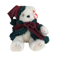 Vintage Christmas Plush Lot - Ty Attic Treasures Klause Bear, Bachman's Santa in Bag, Red/Green Teddy Bear Couple - Holiday Decor