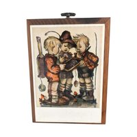 Vintage 1981 ARS Hummel Prints on Wood, Wall Hangings, 6.5x4.75", Goebel, Gift for Hummel Collector, Nursery Decor