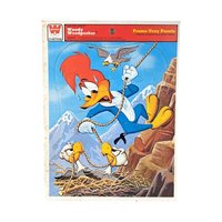 Vintage Cartoon Character Jigsaw Puzzle Lot - Yosemite Sam, Woody Woodpecker, Disney, Jaymar - 1952-1976