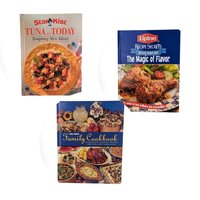 Vintage Cookbook Trio: StarKist Tuna Today, Lipton Recipe Secrets, Walmart Family Cookbook - 1990s Recipe Collection
