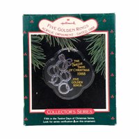 Vintage Hallmark 9 of the 12 Days of Christmas Ornament Lot - 90s Acrylic Keepsake Ornaments with Boxes