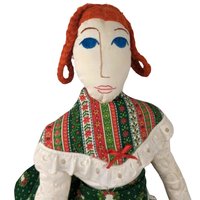 Handmade 25" Cloth Doll | Vintage Fabric Doll | Collectible Doll | Handmade Toy | Gift for Doll Collector