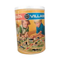 Vintage 1971 Playskool Village Wood Block Set | 91 Piece Set | Classic Wooden Blocks | Educational Toy | Collectible Playskool