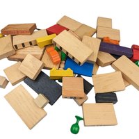 Vintage 1971 Playskool Village Wood Block Set | 91 Piece Set | Classic Wooden Blocks | Educational Toy | Collectible Playskool