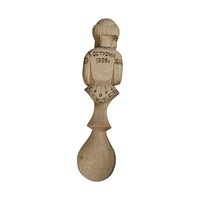 1999 Koctpoma Hand Carved Wooden Spoon, Russian Folk Art, Musician Spoon, Accordion Player, Collectible Spoon, Kitchen Decor
