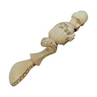 1999 Koctpoma Hand Carved Wooden Spoon, Russian Folk Art, Musician Spoon, Accordion Player, Collectible Spoon, Kitchen Decor