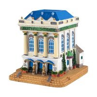 Vintage Liberty Falls Village Figurines, 7 Piece Set, Barber Shop, Firehouse, Shops, Courthouse, Collectible Miniatures, Gift for Collector