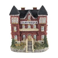 Vintage Liberty Falls Village Figurines, 7 Piece Set, Barber Shop, Firehouse, Shops, Courthouse, Collectible Miniatures, Gift for Collector