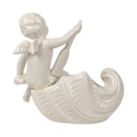Vintage Lenwile Ardalt Porcelain Cherub Trinket Dish | Angel Planter | Small Ring Dish | Vanity Decor | Gift for Collector