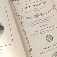 1905 Selected Essays & Letters, John Ruskin Hardcover, Antique Literature, Collectible Book, Gift for Scholar