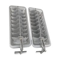 Pair of Aluminum Ice Cube Trays, Vintage Kitchenware, Functional Ice Trays, Classic Refrigerator Accessory, Gift for Home Bar Enthusiasts