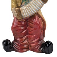 Vintage Accordion Playing Clown Figurine, Ceramic Musical Instrument Clown, Collectible Figurine, 6.5"