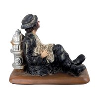 Vintage Esco Emmett Kelly Jr. Clown Leaning on Fire Hydrant Resin Figurine, 8", Collectible Clown Decor, Gift for Clown Collectors