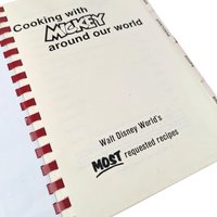 Cooking with Mickey Cookbook Pair, Around Our World and Volume 2, Disney Recipe Books, Softcover & Hardcover