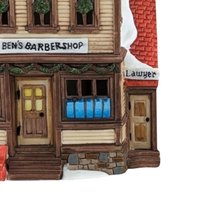 Vintage Dept 56 Ben's Barber Shop - New England Village #5939-0 -  Lighted Porcelain Building