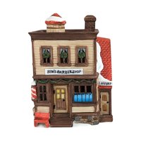 Vintage Dept 56 Ben's Barber Shop - New England Village #5939-0 -  Lighted Porcelain Building