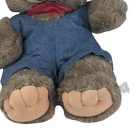 Vintage Teddy Bear Pair, America Wego Denim Bear, 1985 Dakin Del Monte Bear, Collectible Plush Toys, Gift for Kids