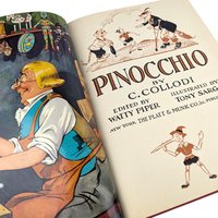 1940 Pinocchio Hardcover Book, C. Collodi, Vintage Children's Literature, Collectible Book, Illustrated Classic, Antique Book