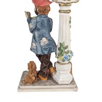 Vintage Crosa Quartz Clock, Hobo and Dog Figurine, Table Clock, Collectible Clock, Whimsical Decor, Unique Gift, Home Decor
