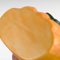Vintage Ceramic Witch Planter, Cute Blonde Witch on Pumpkin Jack-o-Lantern, Mid Century Style Halloween Figurine, Spooky Cute Candy Dish