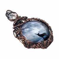 Copper Wire Wrapped Moose Pendant | Handmade Artisan Jewelry | Nature-Inspired Necklace | Unique Gift for Wildlife Lovers