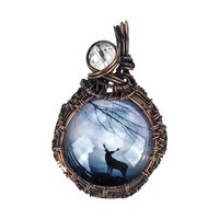 Copper Wire Wrapped Moose Pendant | Handmade Artisan Jewelry | Nature-Inspired Necklace | Unique Gift for Wildlife Lovers
