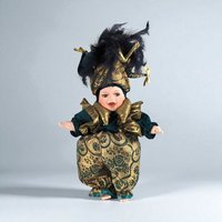 Vintage Porcelain Jester Doll | Mardi Gras Baby Doll | Collectible Doll