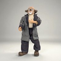Vintage Posable Hobo Clown Doll, 10 Inch Plaid Jacket, Collectible Toy, Playful Decor, Nostalgic Gift