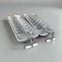 Pair of Aluminum Ice Cube Trays, Vintage Kitchenware, Functional Ice Trays, Classic Refrigerator Accessory, Gift for Home Bar Enthusiasts