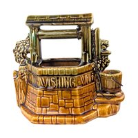 Vintage McCoy Wishing Well Planter, Ceramic Flower Pot, 6 Inch Height, Collectible Pottery, Unique Garden Decor, Gift for Plant Lover