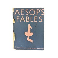 Vintage Aesop's Fables Hardcover, Illustrated by Christopher Sanders, Classic Literature, Collectible Book, Gift for Book Lover