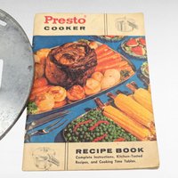 Classic Presto 4 Quart Aluminum Pressure Cooker with Weight Tray & Recipes - Farmhouse Kitchen Decor