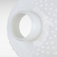 Vintage Milk Glass Hobnail Lamp Shade: Ruffled Globe