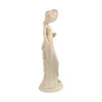 Vintage Bisque Porcelain Lady Figurine, Elegant Dress & Wide Hat, 10 Inch Tall, Classic Home Decor, Gift for Her