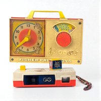 Vintage Fisher Price Camera & Hickory Dickory Dock Clock Radio Toy, 1970s Toys, Retro Toys, Nostalgic Toys, Educational Toys, Gift for Kids