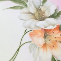 Vintage Bavaria Floral Porcelain Plate: Hand-Painted Vanity Tray