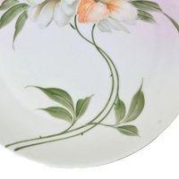 Vintage Bavaria Floral Porcelain Plate: Hand-Painted Vanity Tray