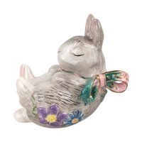 Vintage Fitz and Floyd Bunny Salt and Pepper Shakers: Woodland Spring Ceramic Rabbits