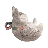 Vintage Fitz and Floyd Bunny Salt and Pepper Shakers: Woodland Spring Ceramic Rabbits