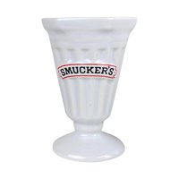 Vintage Smuckers Ceramic Ice Cream Cups: Collectible Sundae Dishes, Set of 4