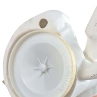 Vintage Pierrot Clown Music Box: White Ceramic Rotating Musical Statue