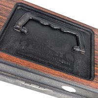 Vintage 1976 8-Track Tape Case with 12 Tapes: Faux Wood Grain Music Storage