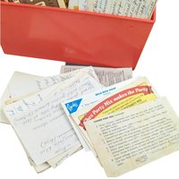 Vintage 1970s Betty Crocker Recipe Box: Retro Handwritten Recipe Collection